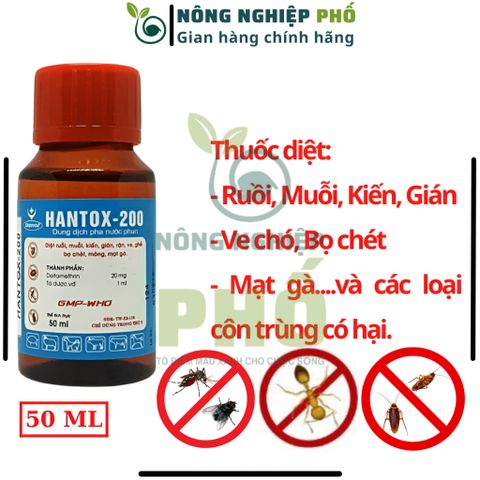 Chế Phẩm Diệt Muỗi, Ruồi, Ve Rận, Mạt Gà Chó, Mèo Hantox 200 Multiagro -  Thuốc Xịt Muỗi, Ruồi Trong Nhà, Chuồng Trại 739323