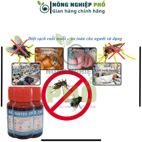 Chế Phẩm Diệt Muỗi, Ruồi, Ve Rận, Mạt Gà Chó, Mèo Hantox 200 Multiagro -  Thuốc Xịt Muỗi, Ruồi Trong Nhà, Chuồng Trại 739323