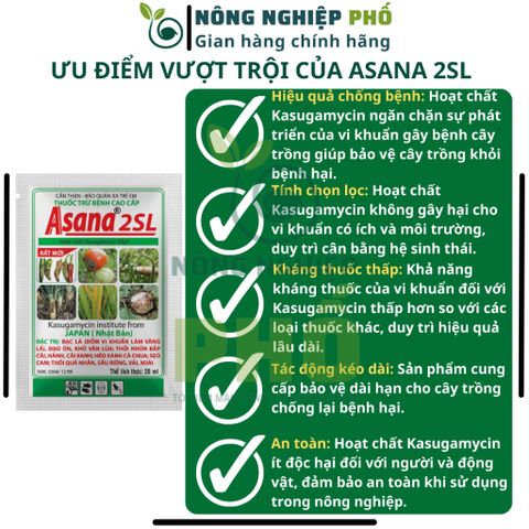 Chế Phẩm Trị Nấm Bệnh Vi Khuẩn ASANA Multiagro - Bạc Lá, Đạo Ôn, Khô Vằn, Thối Nhũn, Héo Xanh, Thối Quả Cây Kiểng, Rau 739324