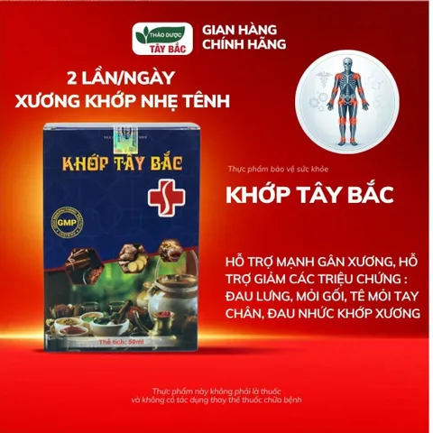 Cao Uống KHỚP TÂY BẮC -  Hỗ Trợ Giảm Đau Nhức Xương Khớp, Thoái Hoá Khớp, Tê Bì Tay Chân (Chính hãng hộp 50 ml))