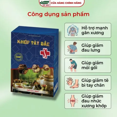 Cao Uống KHỚP TÂY BẮC -  Hỗ Trợ Giảm Đau Nhức Xương Khớp, Thoái Hoá Khớp, Tê Bì Tay Chân (Chính hãng hộp 50 ml))