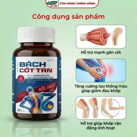(CHÍNH HÃNG) Viên uống Xương Khớp BÁCH CỐT TÁN Nyoko Pharm - Hỗ Trợ Giảm Đau Khớp, Mạnh Gân Cốt (Hộp 40 Viên)