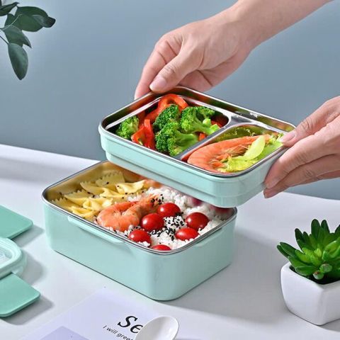 Hộp Cơm Giữ Nhiệt Inox 2 Tầng Ngăn (TH342)