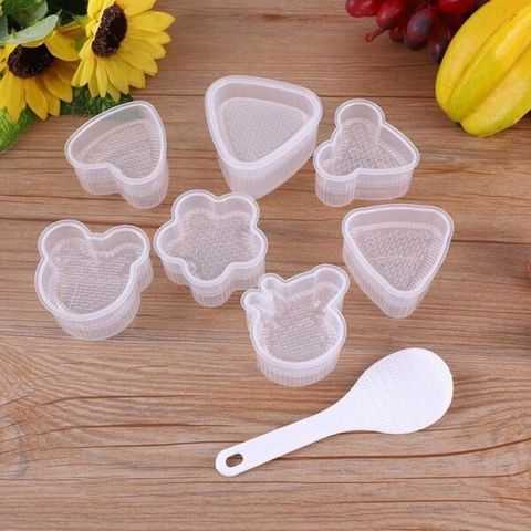 Set 7 khuôn ép cơm nắm trong suốt cho bé (TH344)