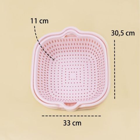 BỘ THAU RỔ VUÔNG 6 MÓN VIỆT NHẬT (Màu ngẫu nhiên) (TH352)