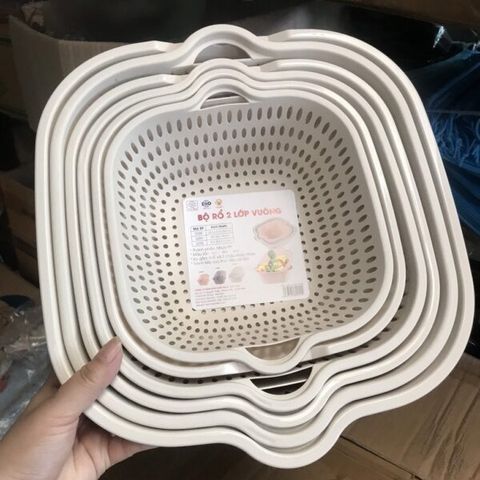 BỘ THAU RỔ VUÔNG 6 MÓN VIỆT NHẬT (Màu ngẫu nhiên) (TH352)