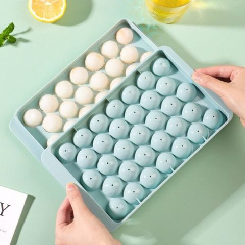 Khay làm đá tròn 33 viên nhựa dày Việt Nhật (TH357)