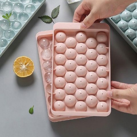 Khay làm đá tròn 33 viên nhựa dày Việt Nhật (TH357)