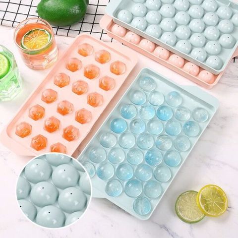 Khay làm đá tròn 33 viên nhựa dày Việt Nhật (TH357)