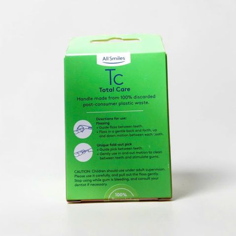 Bộ Chỉ Kẽ Răng All Smiles Total Care Recycled Plastic Flossers 50 Cây