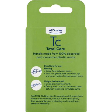Bộ Chỉ Kẽ Răng All Smiles Total Care Recycled Plastic Flossers 50 Cây