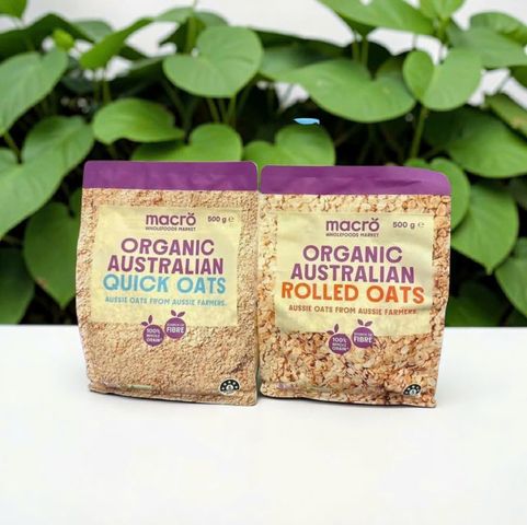 Yến Mạch Hữu Cơ 500g Macro - Thực Phẩm Sạch, Lành Mạnh Dành Cho Người Ăn Chay Và Luyện Tập Thể Thao