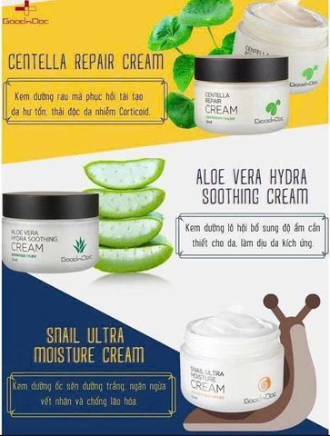 Kem dưỡng ẩm lô hội GoodnDoc Aloe Vera Hydra Soothing Cream 50ML