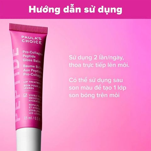 Son dưỡng môi căng mọng và mềm mịn Paula's Choice Pro-Collagen Peptide Gloss Balm 15ml
