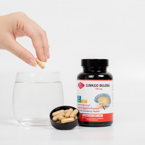 [Nhập khẩu] Viên uống Ginkgo Biloba 120mg Olympian Labs - Viên uống bổ não (Hộp 30v)