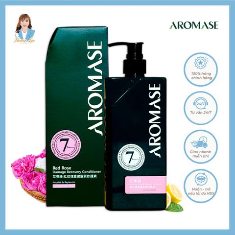 Dầu xả phục hồi tóc khô xơ, hư tổn Đài Loan AROMASE Red Rose Damage Recovery Conditioner 400ml
