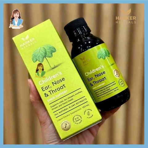 Siro Tai Mũi Họng cho bé thực phẩm bảo vệ sức khỏe HARKER HERBALS Children's Ear Nose & Throat 150ml 739476