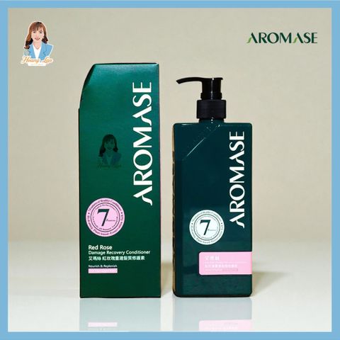 Dầu xả phục hồi tóc khô xơ, hư tổn Đài Loan AROMASE Red Rose Damage Recovery Conditioner 400ml