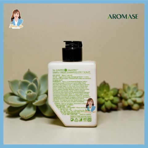 Dầu gội ngăn gàu, giảm sưng da đầu Đài Loan AROMASE 5α Juniper MediPRO Simply Fresh Shampoo 80ml
