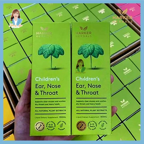 Siro Tai Mũi Họng cho bé thực phẩm bảo vệ sức khỏe HARKER HERBALS Children's Ear Nose & Throat 150ml 739476