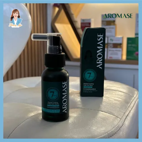Xịt dưỡng tóc, giảm viêm da đầu Đài Loan AROMASE Herbal Cooling Scalp Care Spray 40ml - cho da dầu