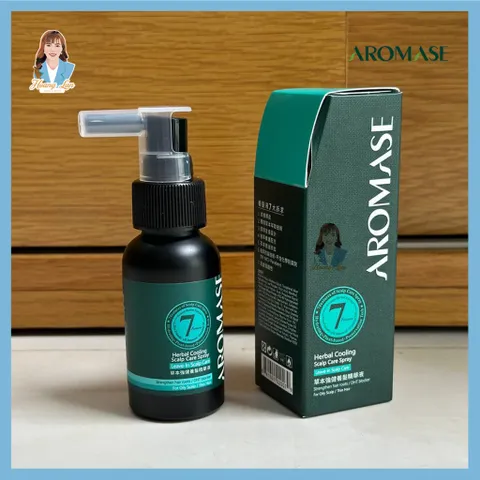 Xịt dưỡng tóc, giảm viêm da đầu Đài Loan AROMASE Herbal Cooling Scalp Care Spray 40ml - cho da dầu