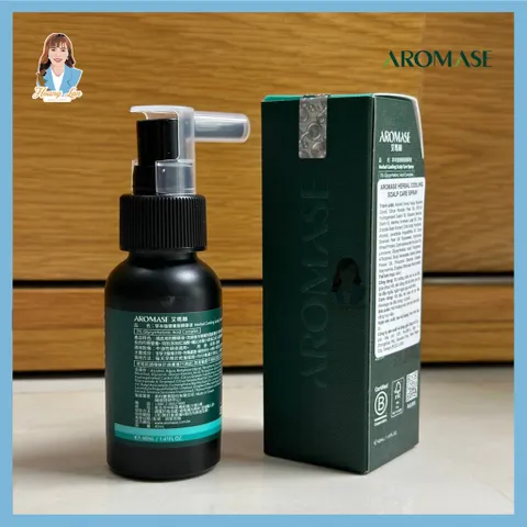 Xịt dưỡng tóc, giảm viêm da đầu Đài Loan AROMASE Herbal Cooling Scalp Care Spray 40ml - cho da dầu