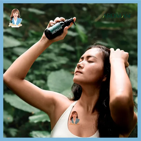Xịt dưỡng tóc, giảm viêm da đầu Đài Loan AROMASE Herbal Cooling Scalp Care Spray 40ml - cho da dầu