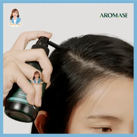 Xịt dưỡng tóc, giảm viêm da đầu Đài Loan AROMASE Herbal Cooling Scalp Care Spray 40ml - cho da dầu