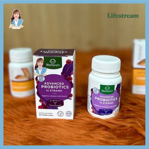Viên uống men vi sinh 14 chủng New Zealand Lifestream Advanced Probiotic 30 viên