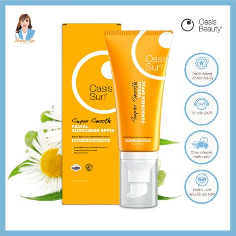 Kem chống nắng siêu mịn New Zealand SPF30 Oasis Beauty Super Smooth Facial Sunscreen 50ml