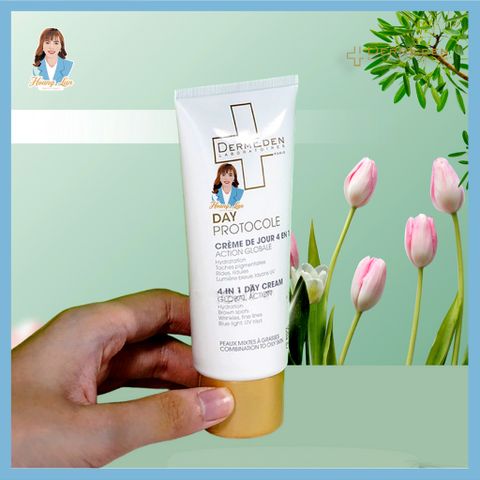 Kem chống nắng 4 trong 1 (da hỗn hợp, da dầu) Pháp DermEden 4 In 1 Day Cream Global Action 50ml