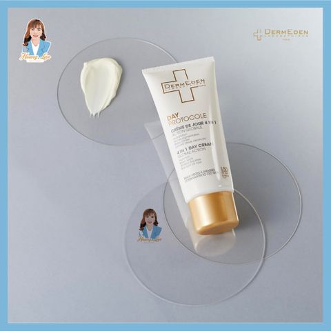 Kem chống nắng 4 trong 1 (da hỗn hợp, da dầu) Pháp DermEden 4 In 1 Day Cream Global Action 50ml