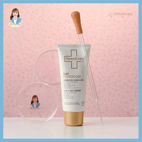 Kem chống nắng 4 trong 1 (da hỗn hợp, da dầu) Pháp DermEden 4 In 1 Day Cream Global Action 50ml
