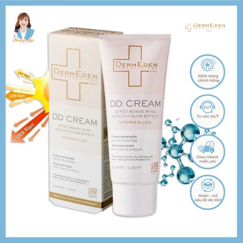 Kem chống nắng vitamin D SPF50+ PA+++ Pháp DermEden DD Cream Vitamin D-Like 50ml