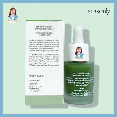Serum loại bỏ mụn, giảm thâm mờ sẹo Pháp Seasonly Sérum Imperfections (Blemish-Control Serum) 30ml