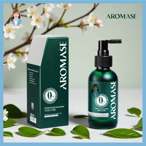 Xịt dưỡng tóc, chăm sóc da đầu Đài Loan AROMASE Herbal Scalp Care Spray 40ml - cho da đầu khô