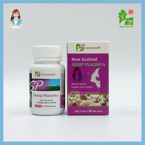 Viên uống nhau thai cừu mờ nám, tàn nhang New Zealand Nz Pure Health Sheep Placenta 30 viên