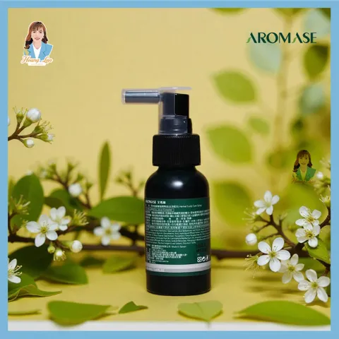 Xịt dưỡng tóc, chăm sóc da đầu Đài Loan AROMASE Herbal Scalp Care Spray 40ml - cho da đầu khô