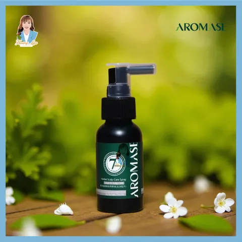 Xịt dưỡng tóc, chăm sóc da đầu Đài Loan AROMASE Herbal Scalp Care Spray 40ml - cho da đầu khô