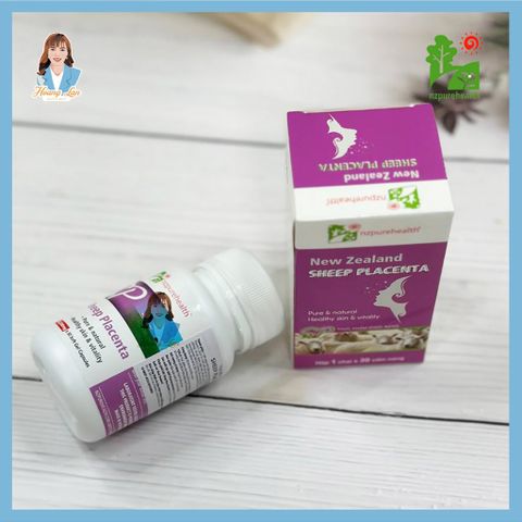 Viên uống nhau thai cừu mờ nám, tàn nhang New Zealand Nz Pure Health Sheep Placenta 30 viên