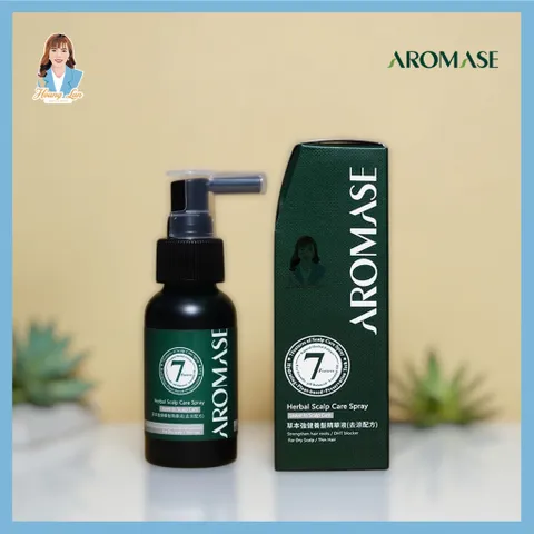 Xịt dưỡng tóc, chăm sóc da đầu Đài Loan AROMASE Herbal Scalp Care Spray 40ml - cho da đầu khô