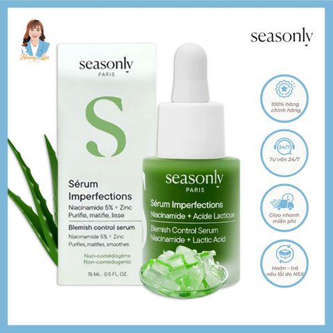 Serum loại bỏ mụn, giảm thâm mờ sẹo Pháp Seasonly Sérum Imperfections (Blemish-Control Serum) 30ml
