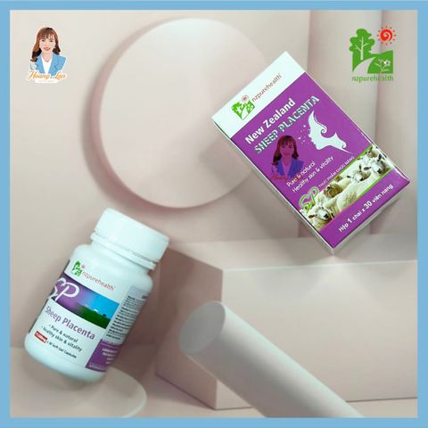Viên uống nhau thai cừu mờ nám, tàn nhang New Zealand Nz Pure Health Sheep Placenta 30 viên