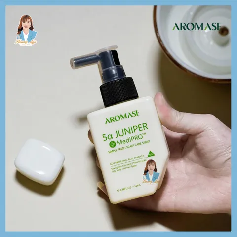 Xịt dưỡng giảm ngứa da đầu, giảm sưng Đài Loan AROMASE 5α Juniper MediPRO Simply Fresh Spray 110ml