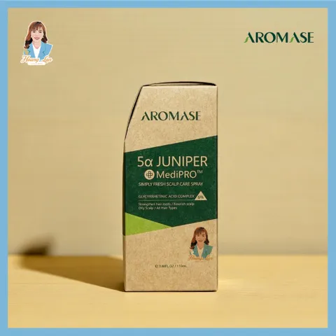 Xịt dưỡng giảm ngứa da đầu, giảm sưng Đài Loan AROMASE 5α Juniper MediPRO Simply Fresh Spray 110ml