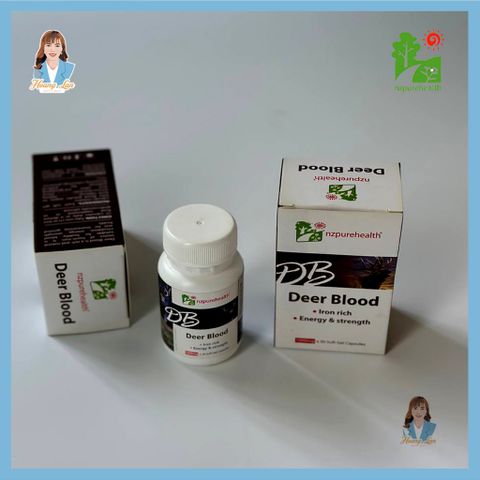 Viên uống máu hươu bổ máu, cấp sắt New Zealand NZ Pure Health Deer Blood 100 viên 739544