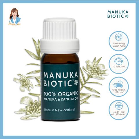 Tinh dầu manuka 100% hữu cơ New Zealand Manuka Biotic Certified Organic Manuka Oil 10ml 739538