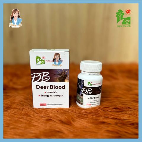 Viên uống máu hươu bổ máu, cấp sắt New Zealand NZ Pure Health Deer Blood 100 viên 739544