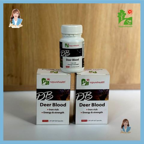 Viên uống máu hươu bổ máu, cấp sắt New Zealand NZ Pure Health Deer Blood 100 viên 739544